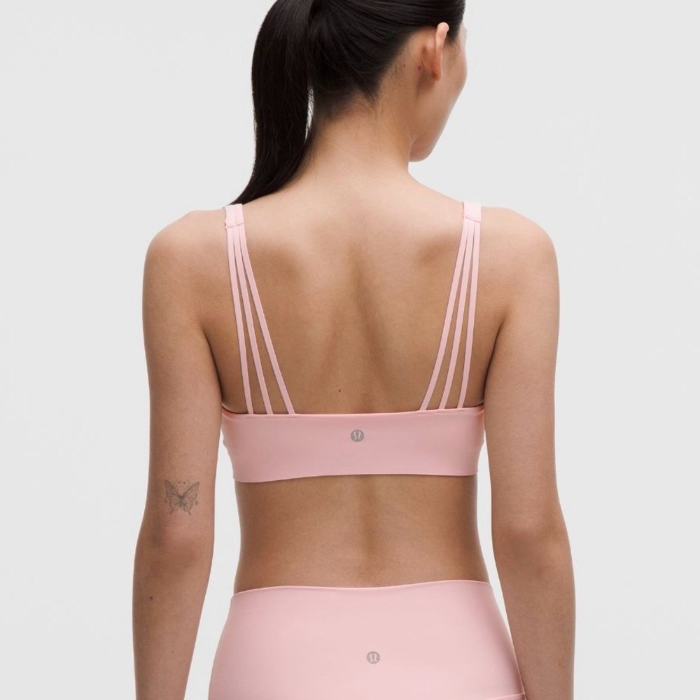 Lululemon Flexy Flex Squareneck Yoga Bra Light Support, A-C Cups NWT Pink Pearl